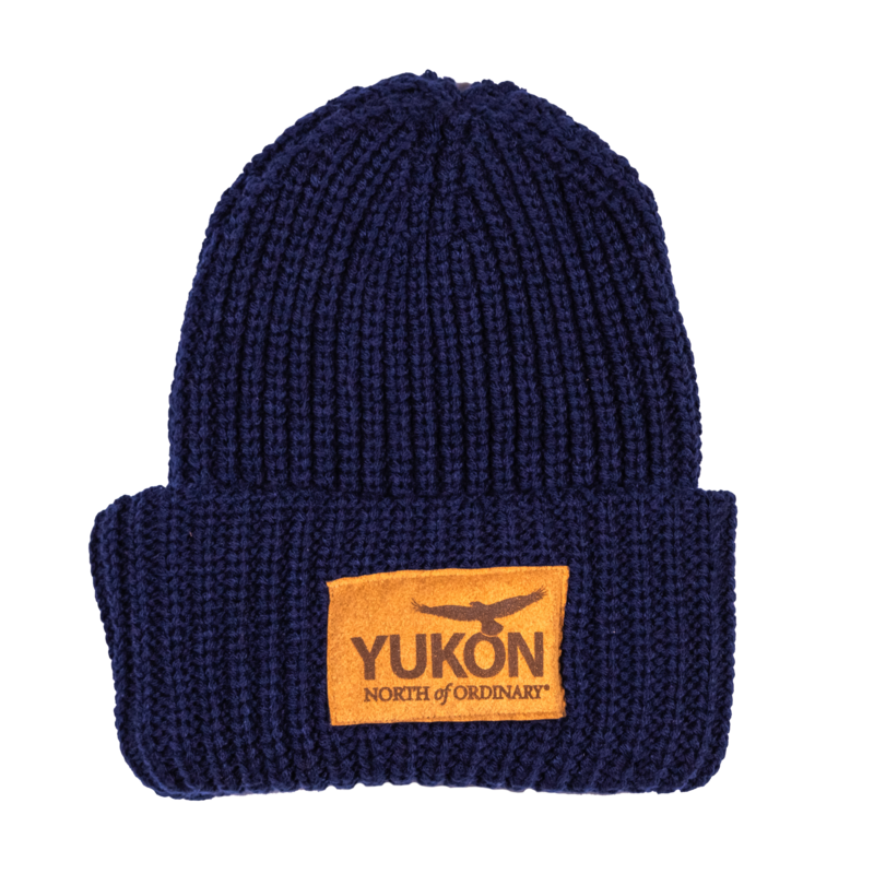 Knitted Chunky YNO Toque - Navy Blue