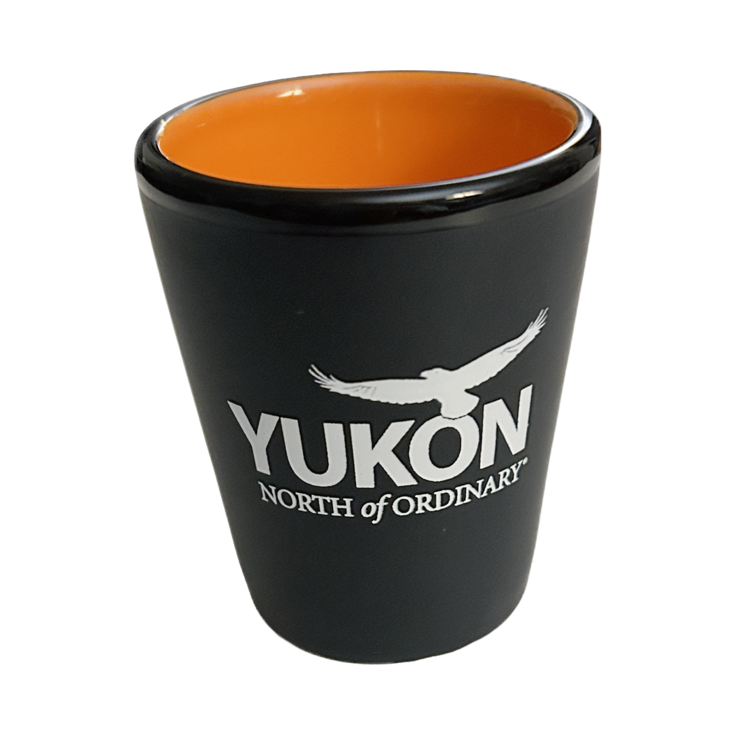 Black YNO Shot Glass - Orange