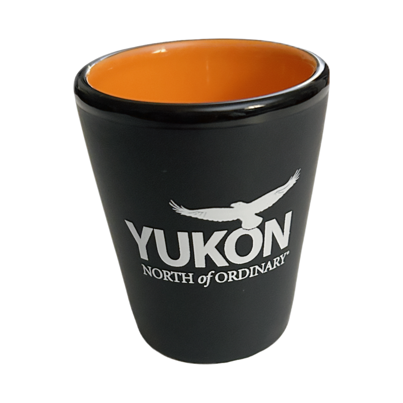 Black YNO Shot Glass - Orange