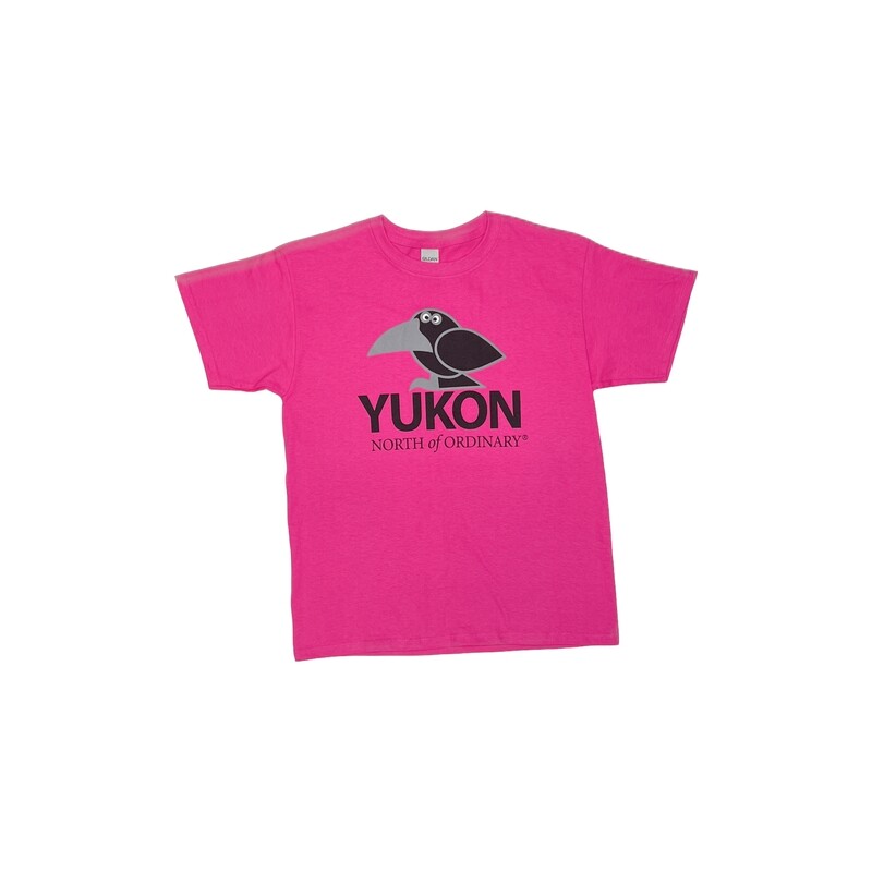 Youth Cartoon Raven T-Shirt - Pink