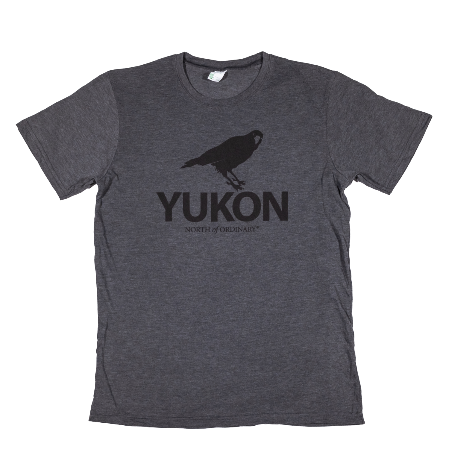 Unisex Cotton Standing Raven T-Shirt - Charcoal