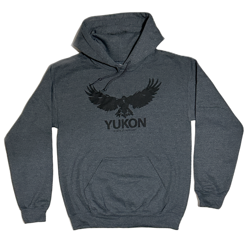 Unisex Flying Raven Hoodie - Charcoal