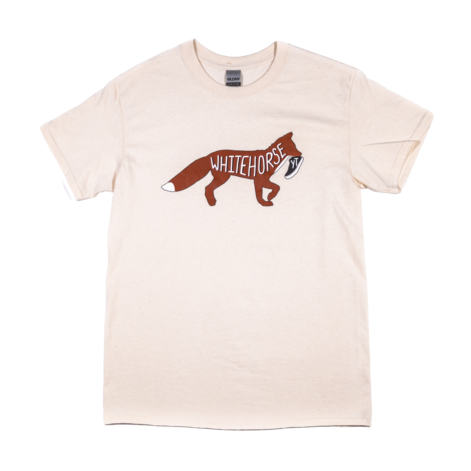 Unisex Cotton Fox&amp;Shoe T-Shirt - Tan