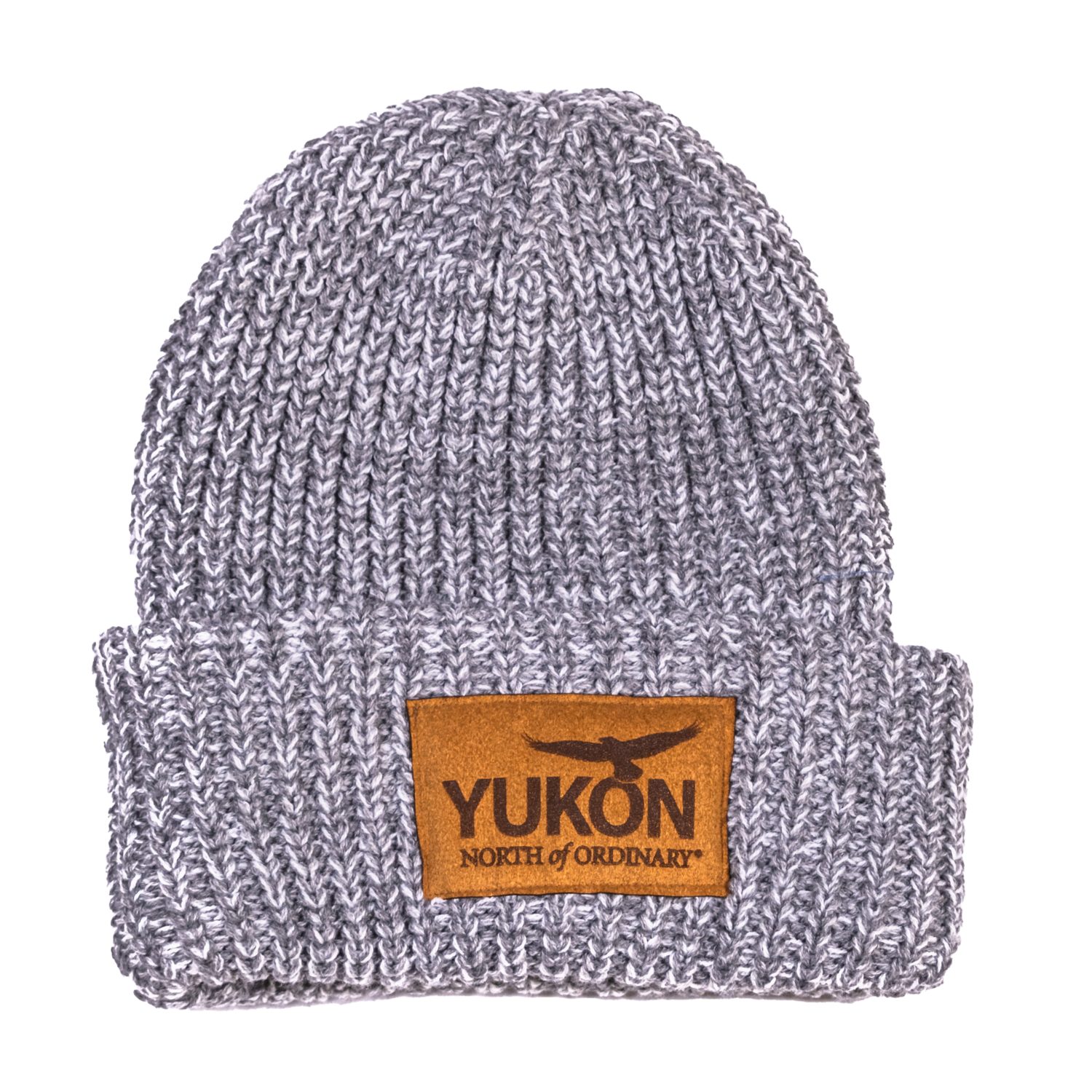 Knitted Chunky YNO Toque - Grey&amp;White
