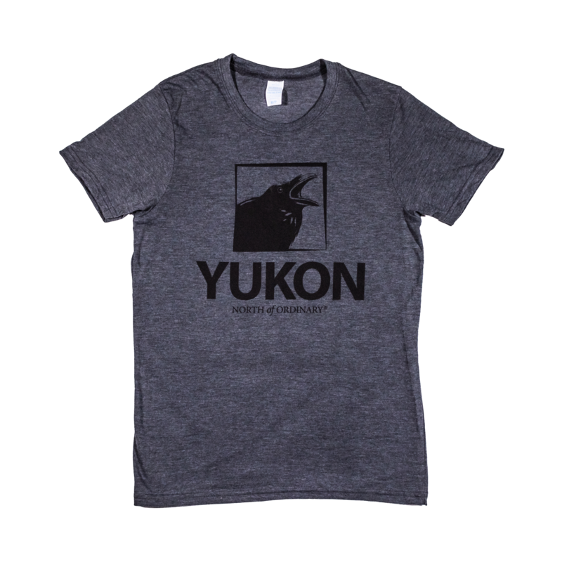 Unisex Cotton Box Raven T-Shirt - Charcoal