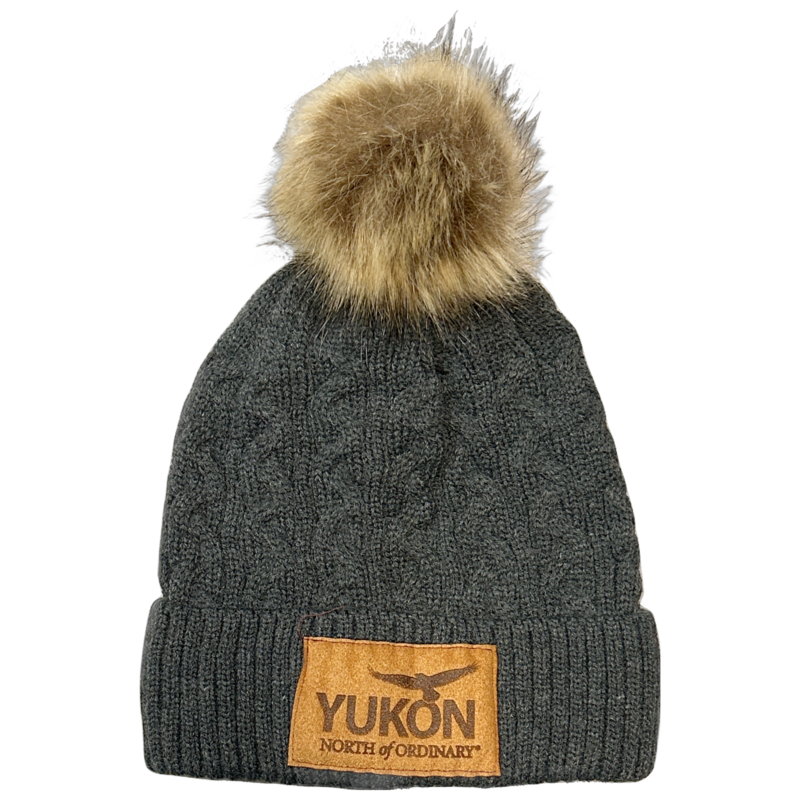 Knitted Pom Pom YNO Toque - Grey