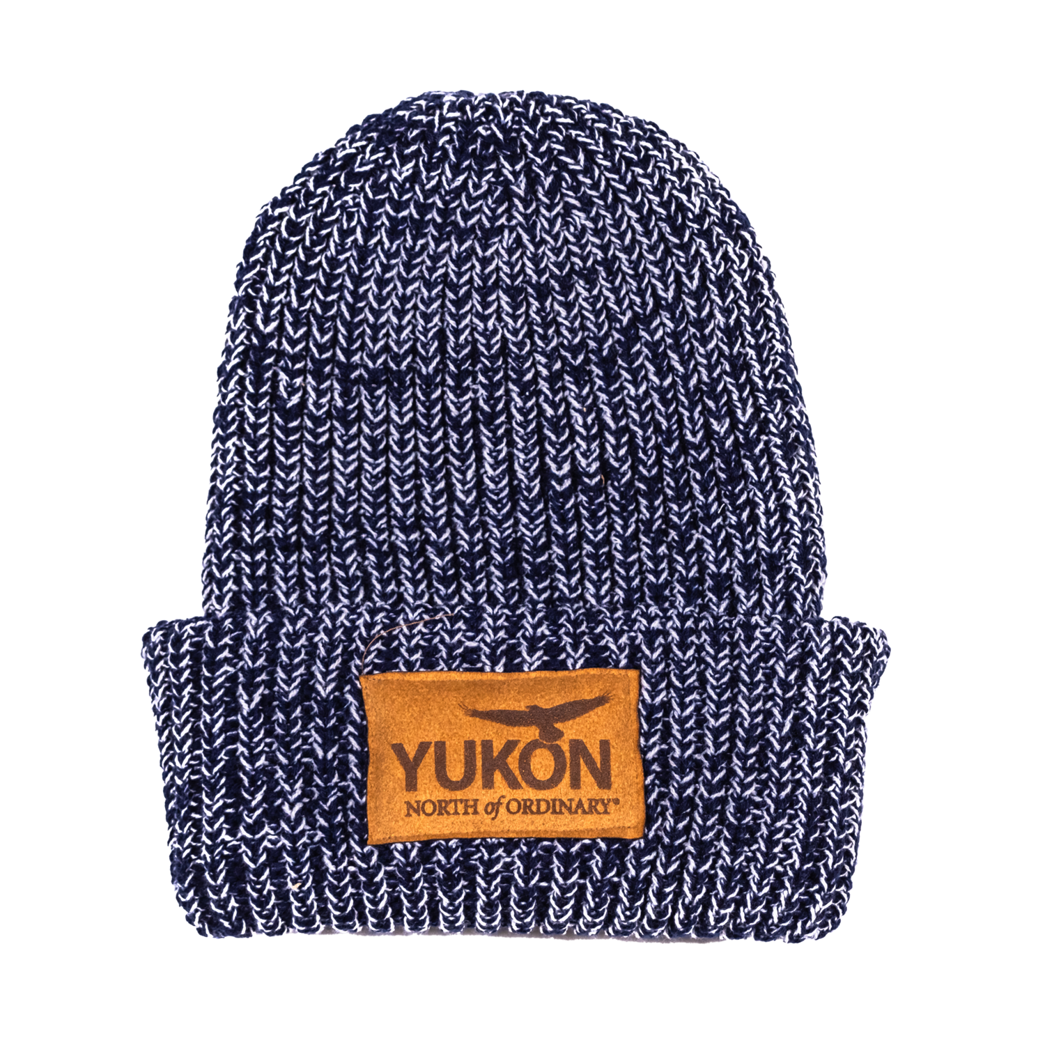 Knitted Chunky YNO Toque - Blue&amp;White