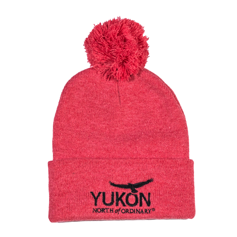 Cuff Pom Pom YNO Toque - Heather Red