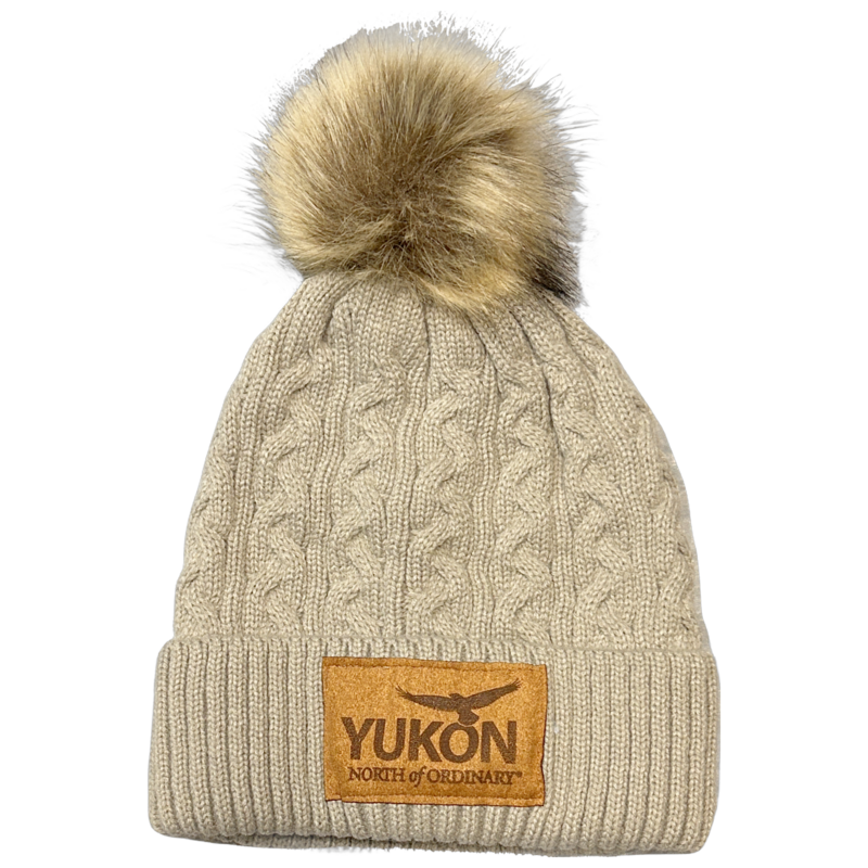 Knitted Pom Pom YNO Toque - Tan