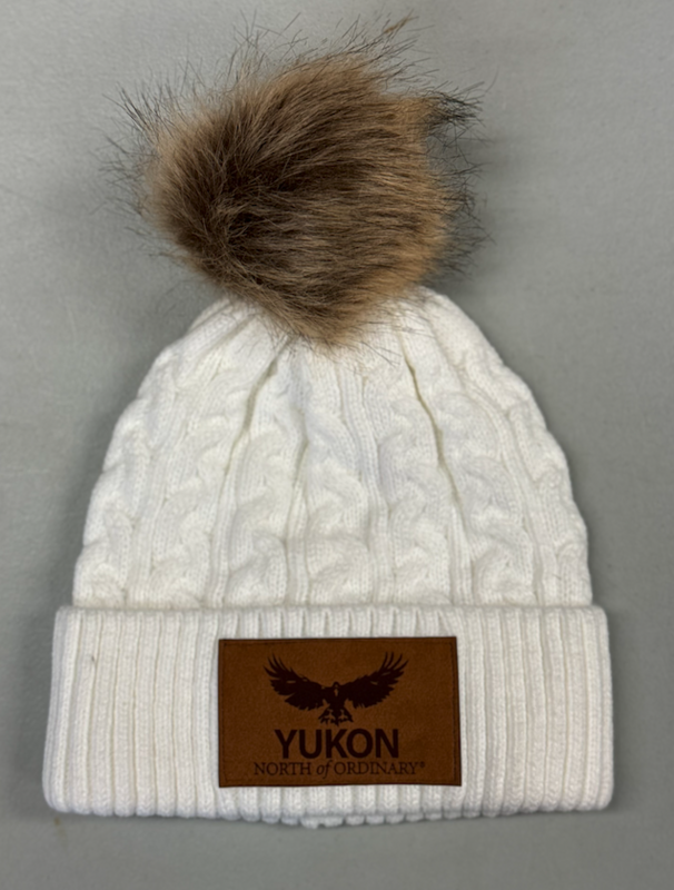 Knitted Pom Pom YNO Toque - White
