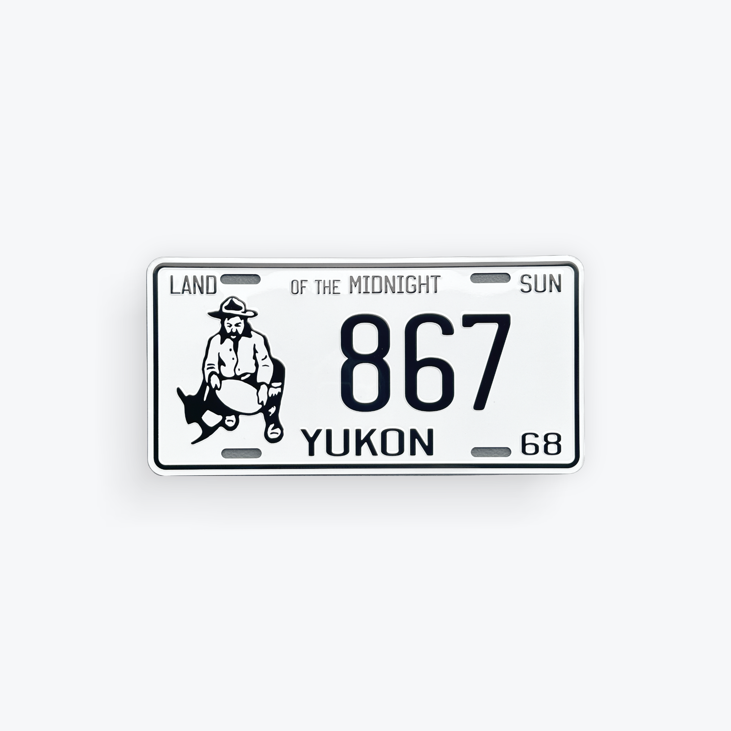 License Plate Large Reproduction 1968