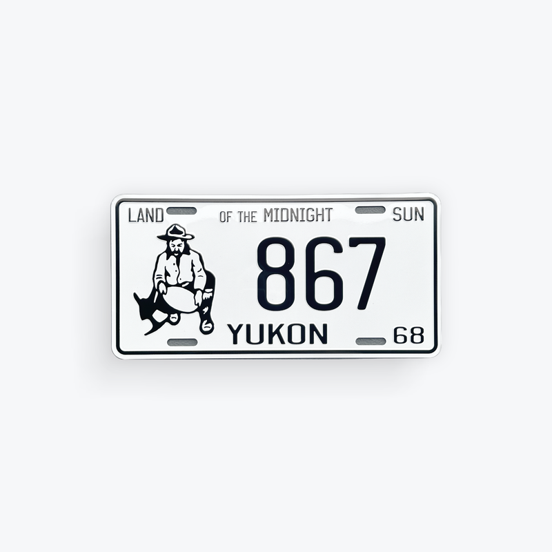 License Plate Large Reproduction 1968