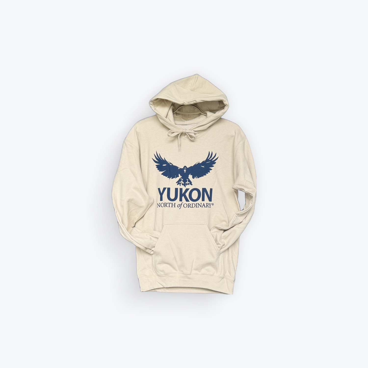 Unisex Hoodie - Wide Wing - Tan and Navy