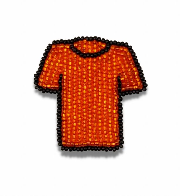 Tribal Roots Beaded Orange Shirt Day Pin – Handmade Indigenous Artisan Brooch