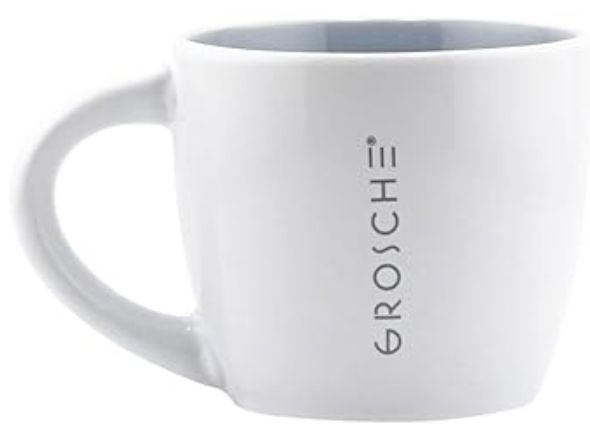 PORTO CREMA Ceramic Espresso Cups - Set of 4, 5 fl. oz (4 Pack) - Grosche