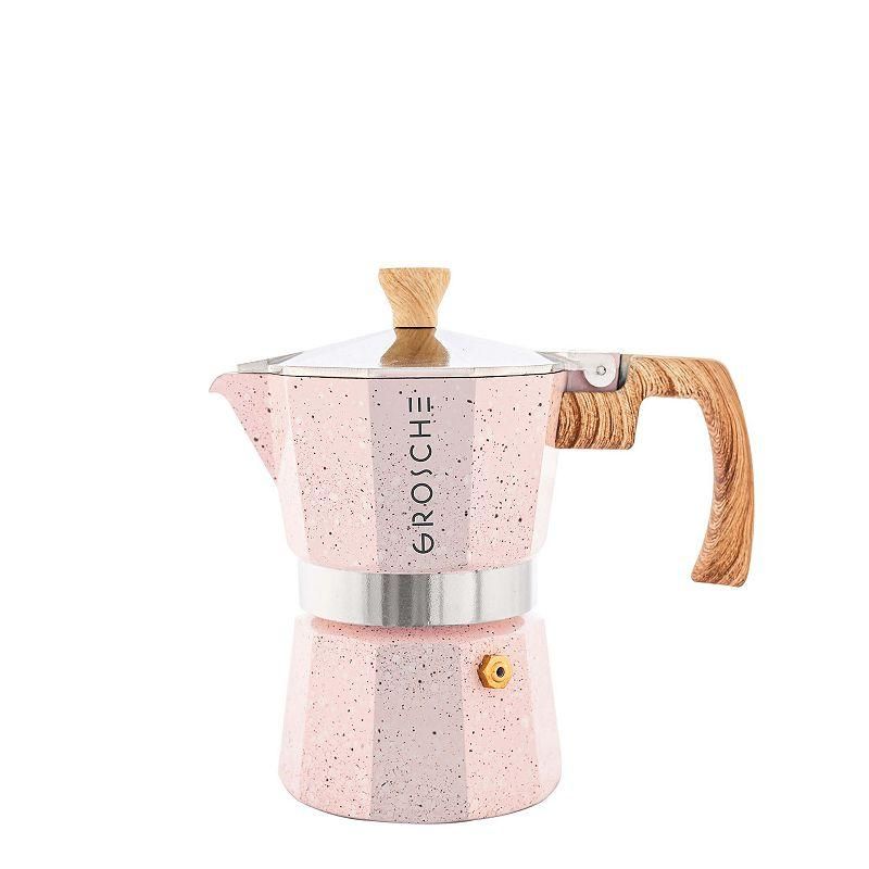 Grosche Milano Moka Pot, Stovetop Espresso Maker, Greca Coffee Maker, Stovetop Coffee Maker and Espresso Maker Percolator (Pink, Colour - Youth Only: Pink