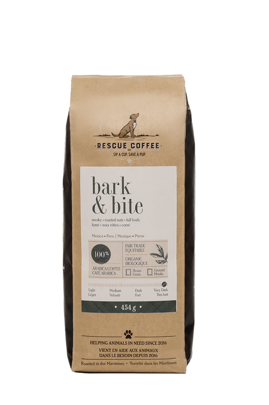 Bark &amp; Bite -  Dark Roast  - 454g - Ground - Rescue Coffee Co.