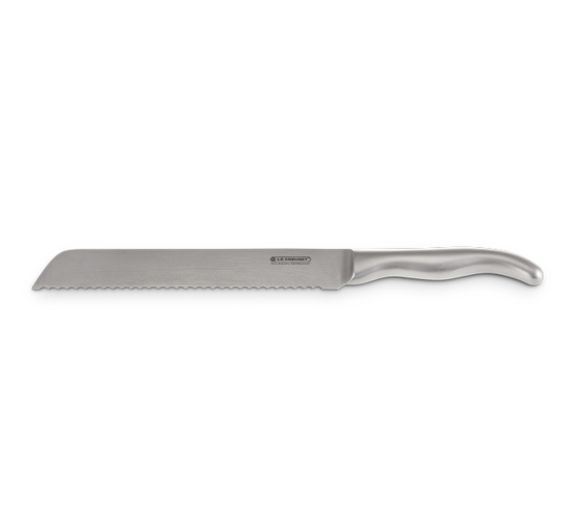 Bread Knife 7", Damascus Steel, Le Creuset