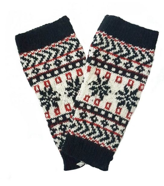 *Hamro Knitted Leg Warmers, Nova Red/Black