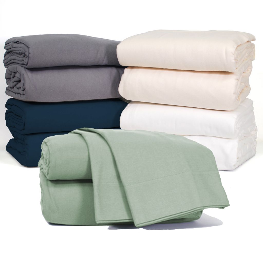 Daniadown Cotton Flannel Sheet Set - Double - Snowdrift