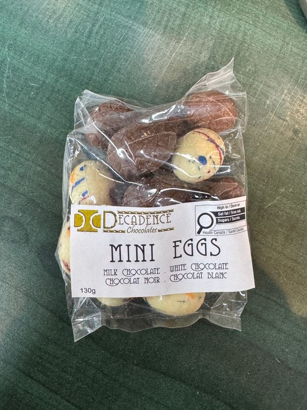 Mini Milk and White Chocolate Eggs - Decadence