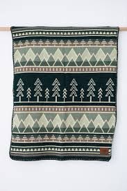 Tree Line Baby Blanket - Forest Creatures - Heartprint Threads