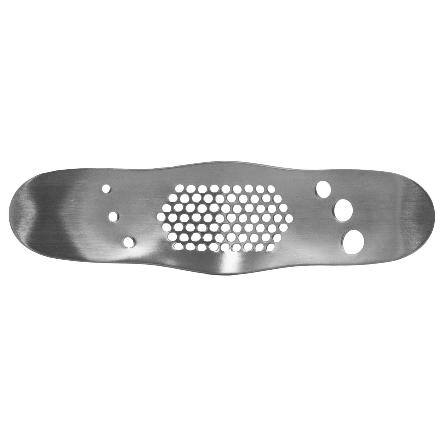 Kitchen Basics Stainless Steel Garlic Crusher with Herb Stripper - Versatile Kitchen Tool  Honeycomb Design  Multi-Functional Sides  Dishwasher-Safe &amp; Easy Cleanup