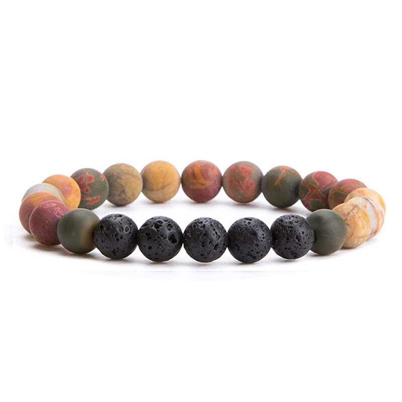 Lava stone/ volcanic stones with agate stones 6 colors
