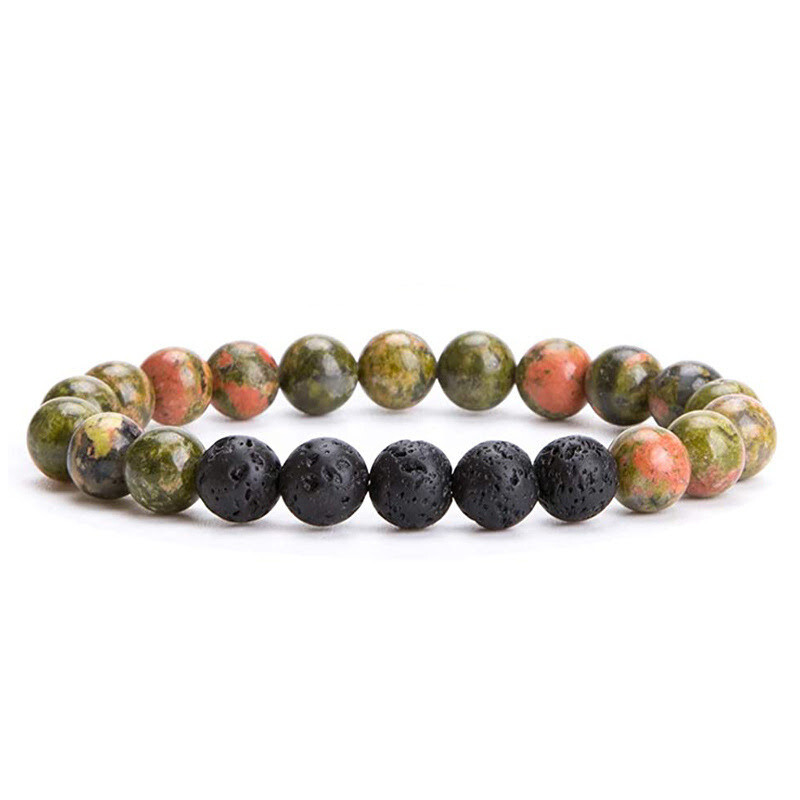 Lava stone/ volcanic stones with agate stones 6 colors