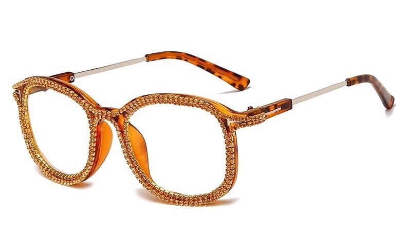 Rhinestone aniti blue glasses  3 colors
