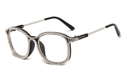 Rhinestone aniti blue glasses  3 colors