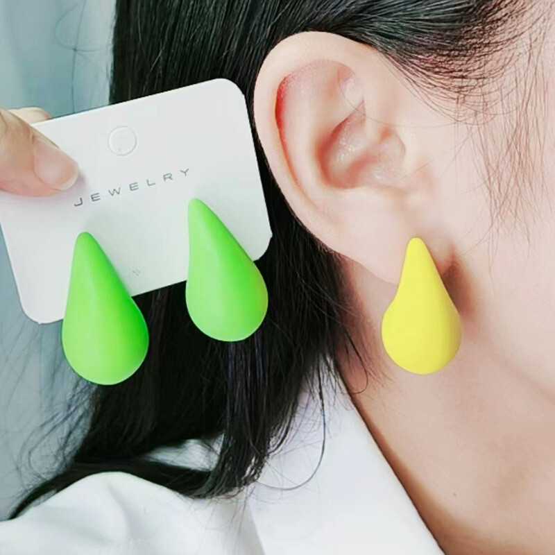 Multiple colors Bottega dupes waterdrop earrings