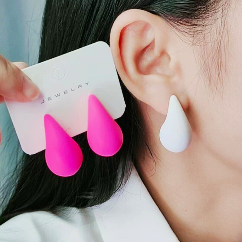 Multiple colors Bottega dupes waterdrop earrings
