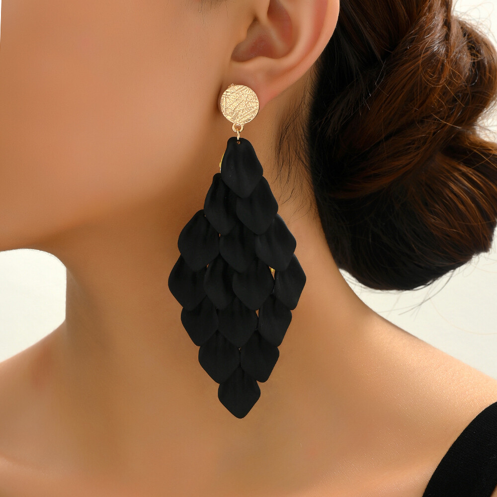 Stunning floral drop earrings available in 11 colors