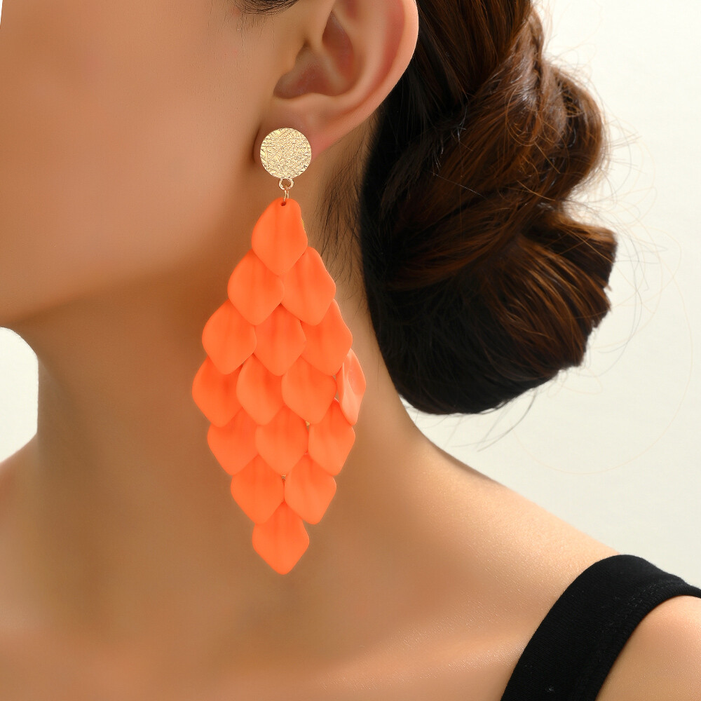 Stunning floral drop earrings available in 11 colors