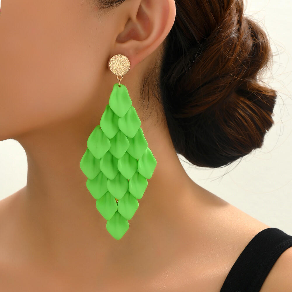 Stunning floral drop earrings available in 11 colors