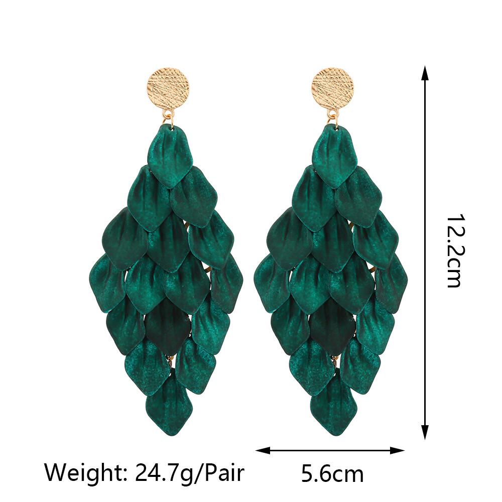 Stunning floral drop earrings available in 11 colors