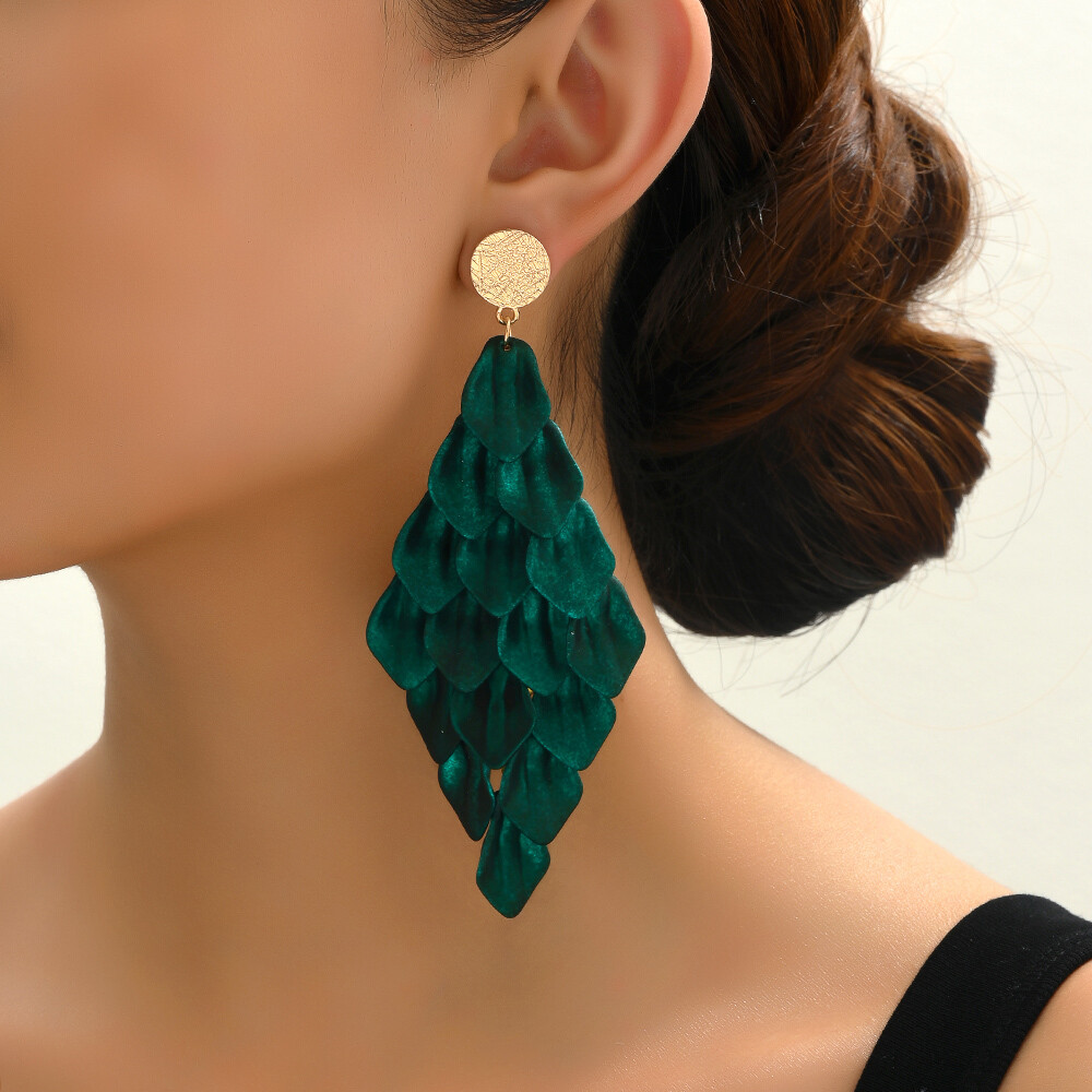 Stunning floral drop earrings available in 11 colors