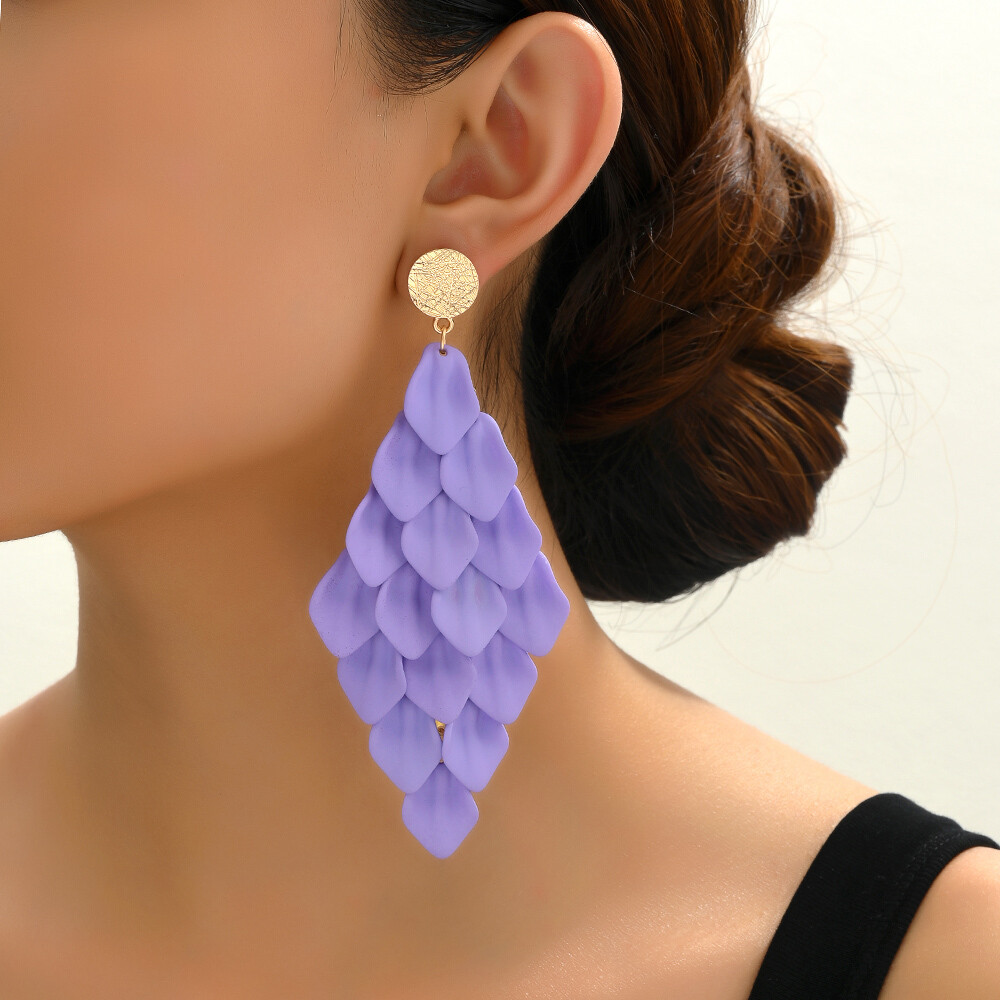 Stunning floral drop earrings available in 11 colors