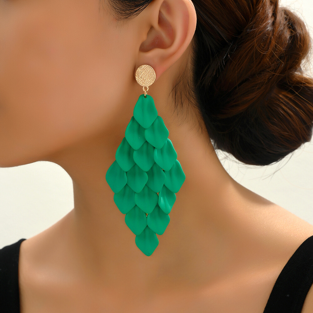 Stunning floral drop earrings available in 11 colors