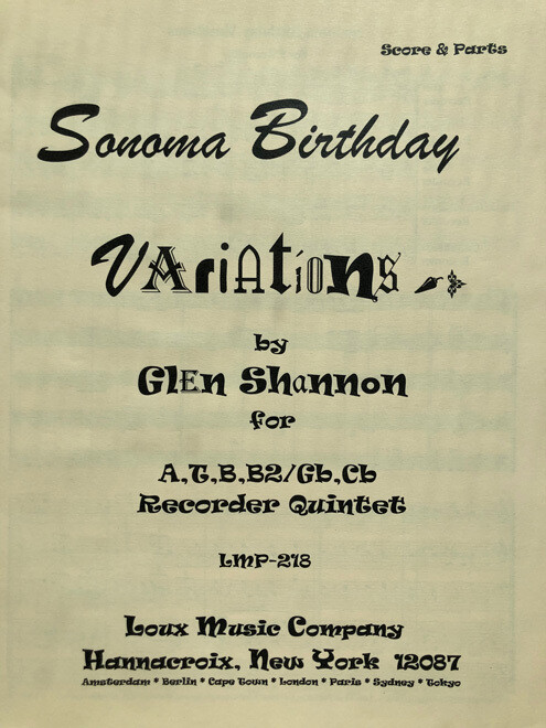 Sonoma Birthday Variations