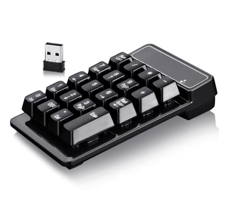 Clavier numérique Bluetooth pour ordinateur portable, mini clavier sans fil ultra-fin USB, clavier financier pour comptabilité