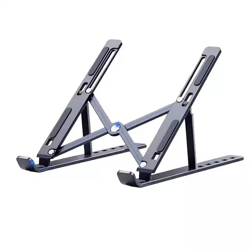 Support pour ordinateur portable sur bureau, pliable et portable, support réglable en aluminium pour tablette, support surélevé pour refroidissement, socle pour bureau