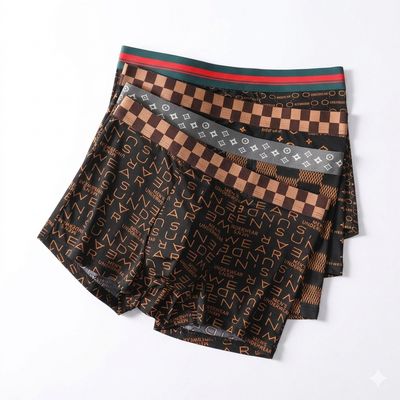 Lot de 4 Boxers Homme aux Motifs Tendance – Confort & Style Luxury Lot de 4 Boxers Homme aux Motifs Tendance – Confort & Style Luxury