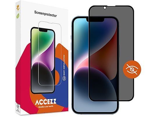 Accezz Gehard Glas Privacy Screenprotector iPhone 16 Pro