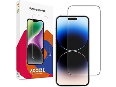 Accezz Gehard Glas Full Cover Screenprotector iPhone 14 Pro / 15 / 16
