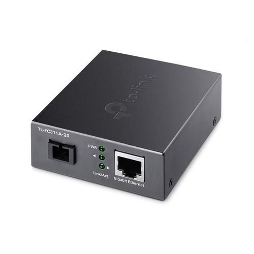 TP-Link TL-FC311A-20 netwerk media converter 1000 Mbit/s Single-mode Zwart