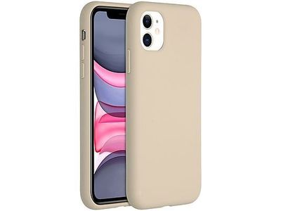 Accezz Liquid Silicone Backcover voor de iPhone 11 - Beige