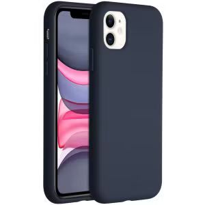 Accezz Liquid Silicone Backcover voor de iPhone 11 - Donkerblauw