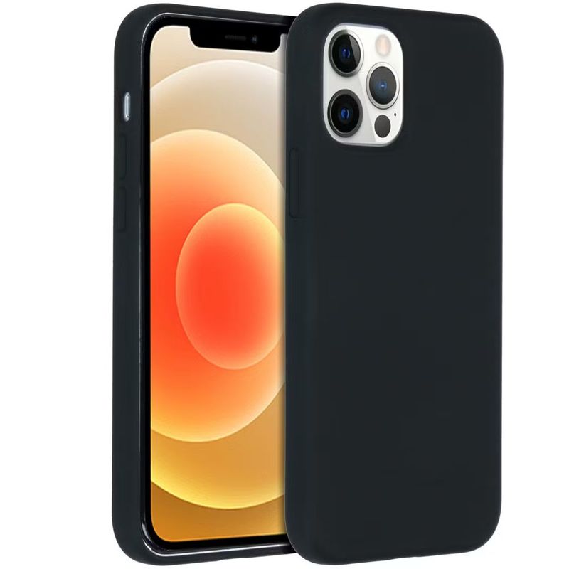 Accezz Liquid Silicone Backcover voor de iPhone 12 Pro Max - Zwart